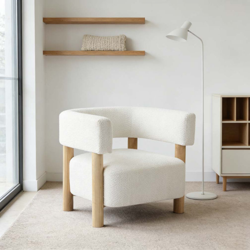 Fauteuil d'appoint rembourré Boucle