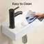 Wall Hung Basin Sink Small Cloakroom Basin Rectangle Ceramic Wash Basin Left Hand Without Tap & Drain