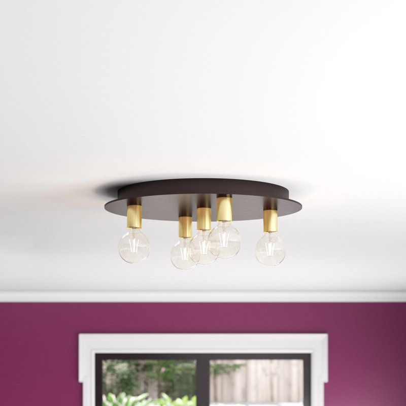 Plafonnier encastré 5 lumières Aliyas, Bronze