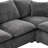 L Shape Modular Sofa, 5 Seat Chenille Sectional Couch Set with 2 Pillows Included,-453720324