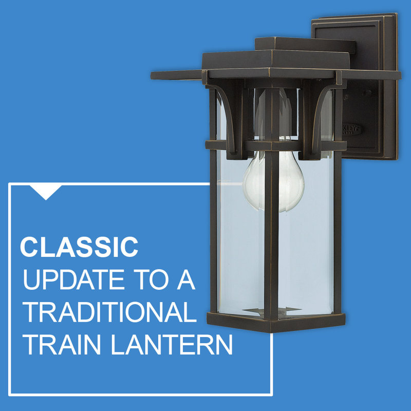 Kajale 1-Light Outdoor Wall Lantern, 11.75" H x 7.25" W x 8" D
