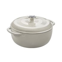 Valor 8 oz. Arctic White Enameled Mini Cast Iron Pot with Cover  Enameled cast  iron cookware, Cast iron cooking, Cast iron cookware