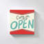 «Retro Open Sign» par Jen Bucheli - Impression sur toile-130801846-130801856