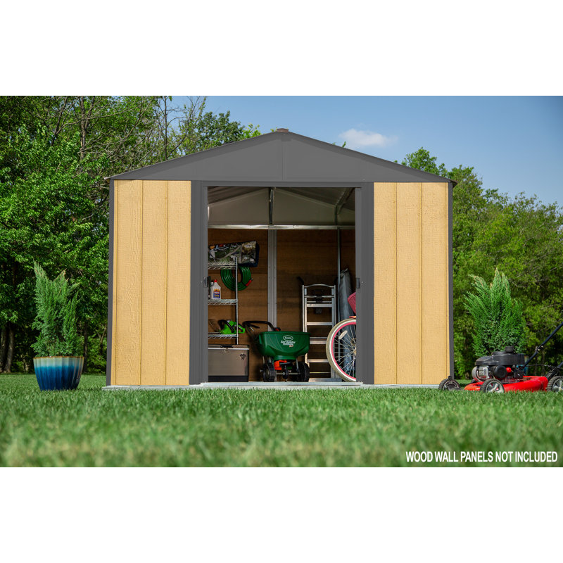 Ironwood 10' x 12' Gray Steel Hybrid Shed Kit