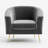 Lucciano Velvet Barrel Chair-1742817055
