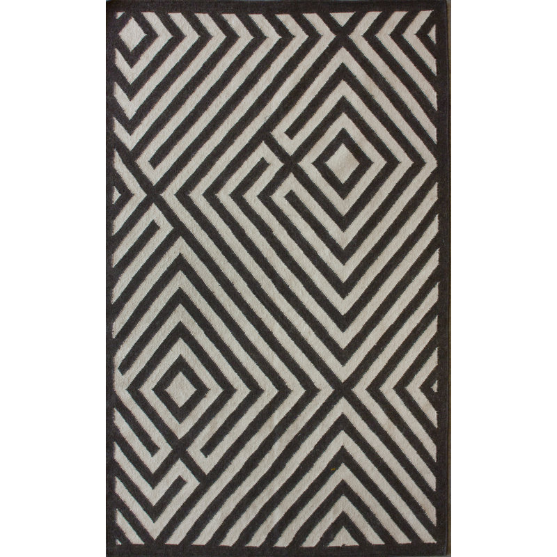 Tapis brun à motif géométrique Maiorano, Rectangle 8' x 10'