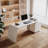 63" Modern Executive Desk with Storage & Cable Management - Luxury Home Office Computer Desk, Spacious Workstation for Small Spaces, Durable Wood & Metal Design