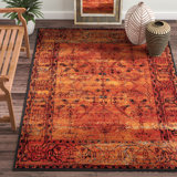 Scheinuk Oriental Orange Area Rug