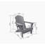 Ensemble de chaises pliantes Adirondack avec table d'appoint, siège d'extérieur durable et confortable pour toutes les saisons, gris