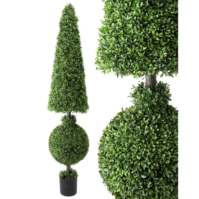 Topiaire de buis américain artificiel en pot