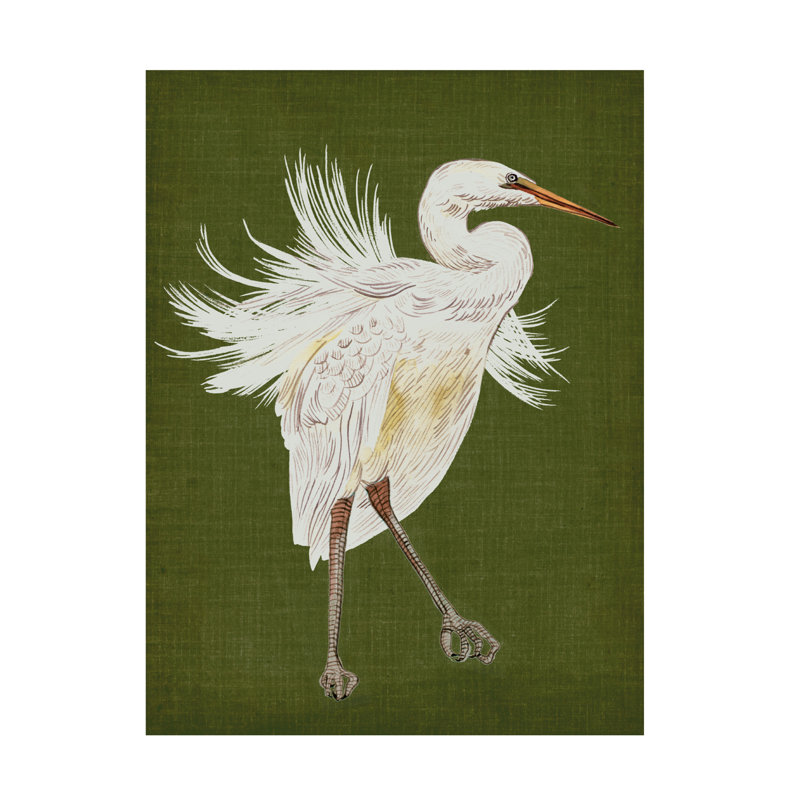 Art sur toile, "Heron plumage I" par Melissa Wang, H 32 po x l 24 po x P 2 po