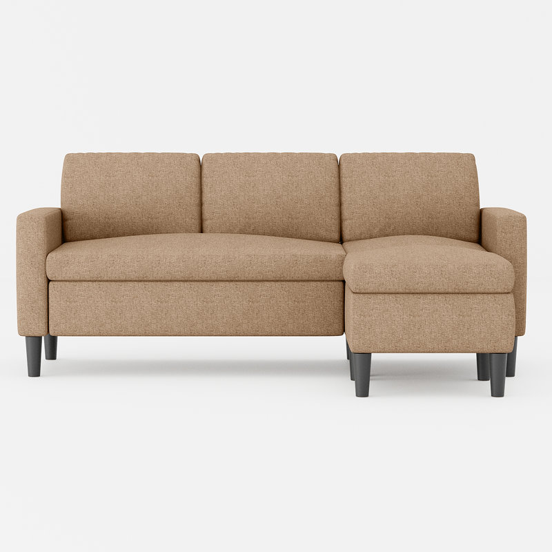 Canapé modulaire rembourré 73,6 po Coito, Mélange de polyester brun