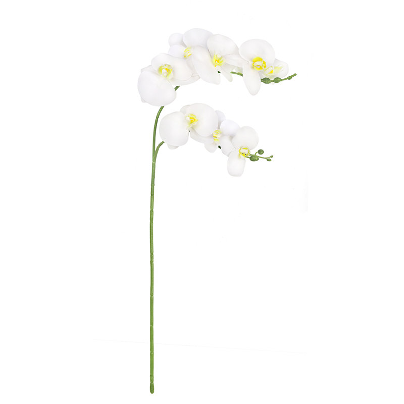 Tige de fleur d'orchidée artificielle, Blanc