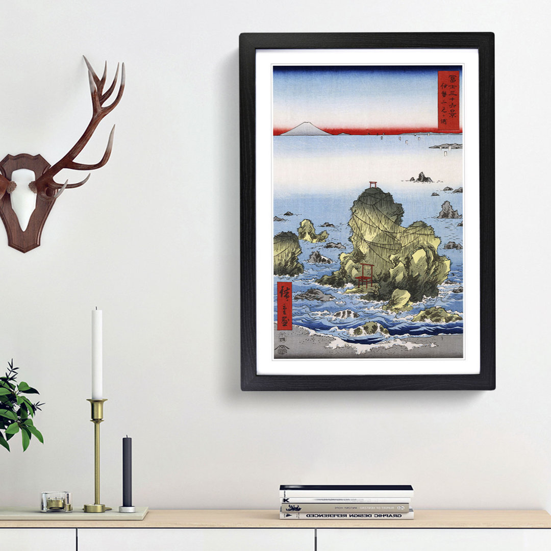 Futamigaura in Ise Province by Utagawa Hiroshige - Framed Print