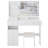 41" Large Size Left Bedside Cabinet Vanity Table+Cushioned Stool Dresser Set,2 AC+2 USB Power Station,Hair Dryer Stand, Extra Large Touch Control LED Mirror,3-color Switch-1008838443