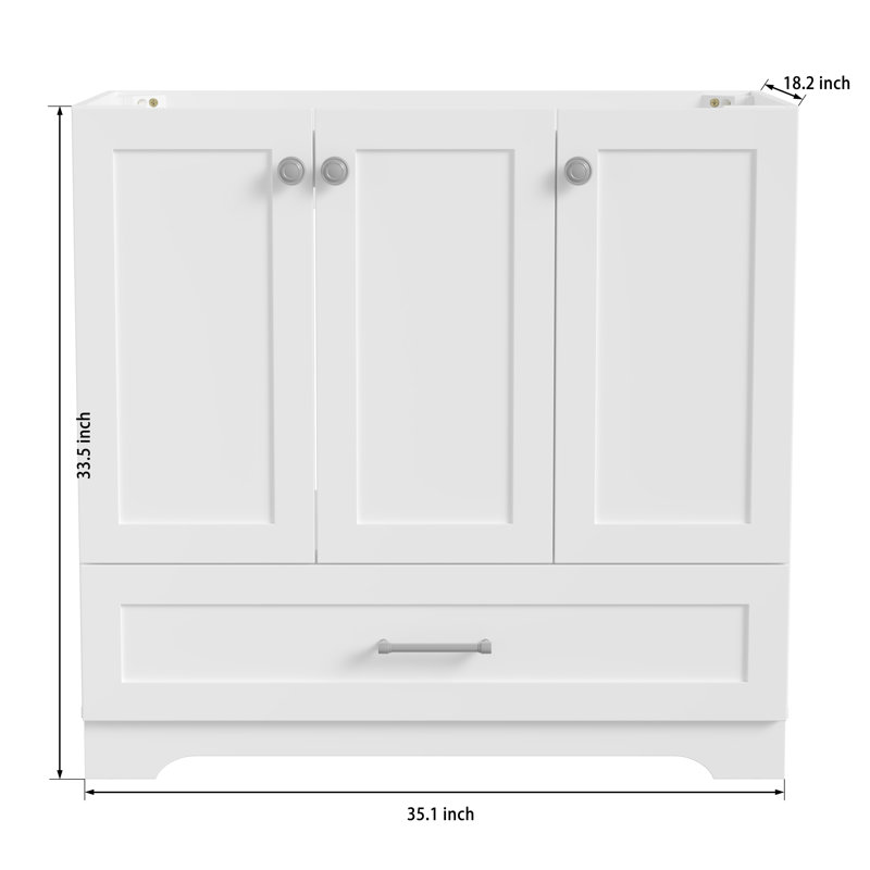Meuble-lavabo rustique 36 po sans comptoir