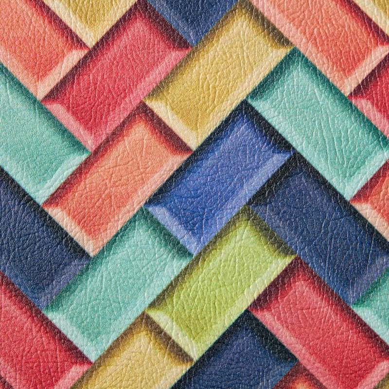 Fiesta Multicolor Herringbone Anti-Fatigue Kitchen Mat, 20"x55"