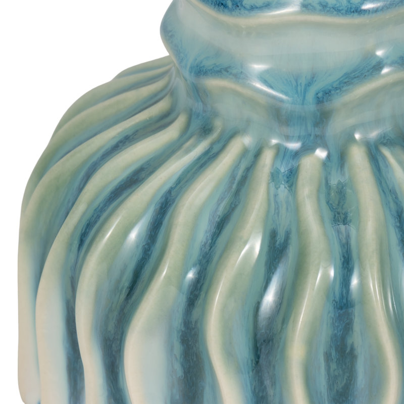 Vase en grès Sagebrook Home - Parfait pour un décor élégant, H 9 po x l 6 po x P 6 po