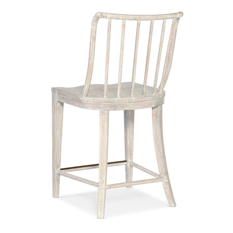 Serenity Beige Light Wood Transitional Counter Stool