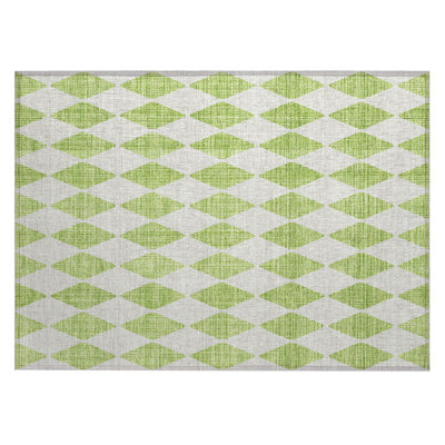 Fayme Washable Geometric Indoor / Outdoor Rug