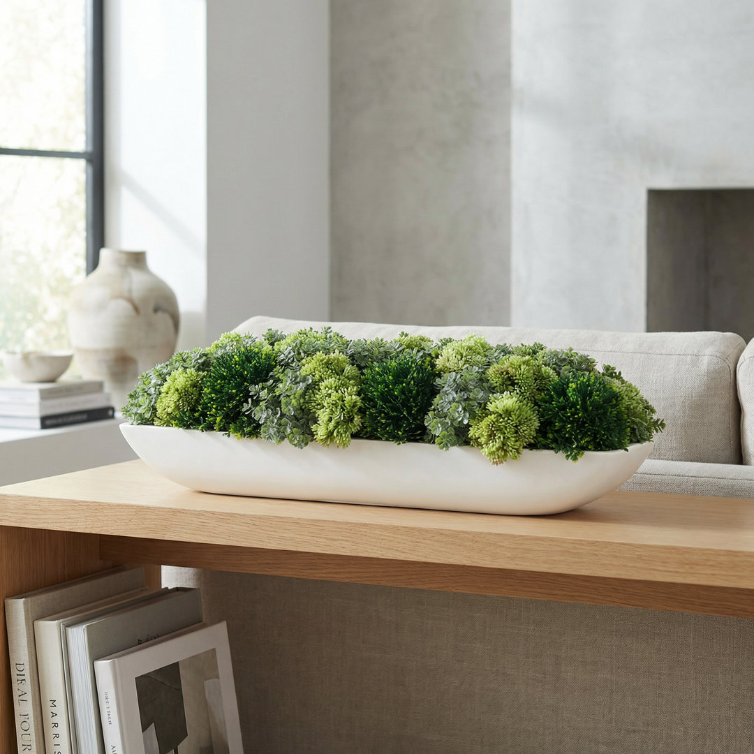 Jerez 6'' Faux Succulent in Fiberstone Planter Freeport Park®