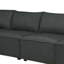 Canapé modulaire de 132 pouces avec méridienne réversible et coussins Kode, gris foncé