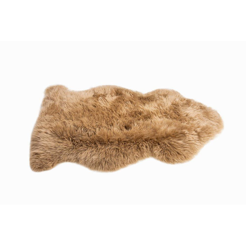 Tapis beige en peau de mouton véritable 2 pi x 3 pi