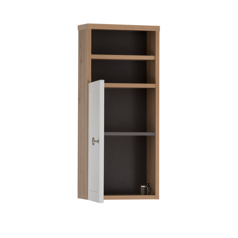Lutishia Bathroom Cabinet, Artisan oak/Matt white