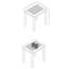 Table d'appoint d'extérieur rectangulaire L 19 po x l 15 po Aamori