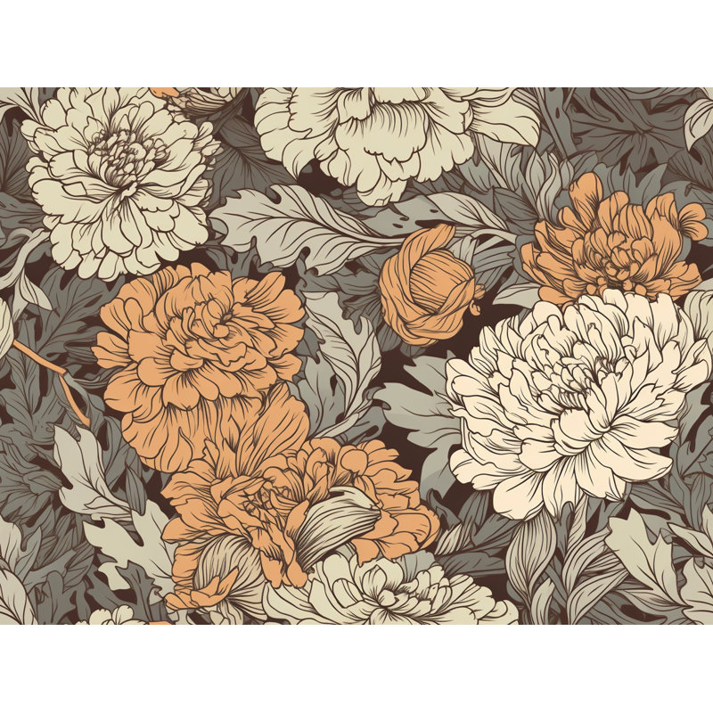 Machine Printed Duvet Cover, Twin Duvet Cover, Silver/Beige