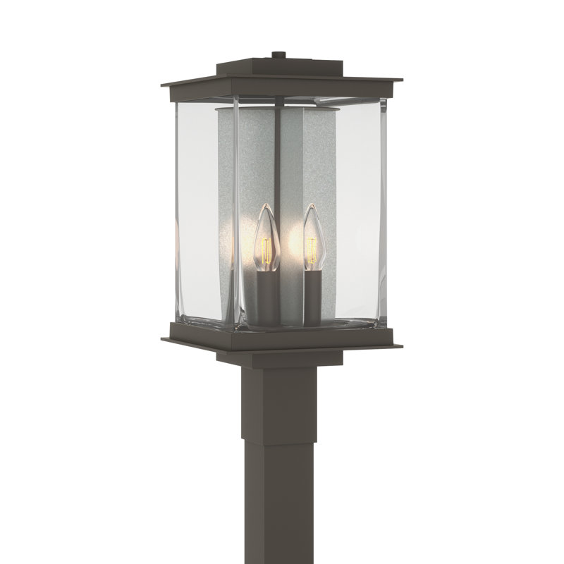 Kingston 1 - Light 20.1" H Hardwired Lantern Head, Translucent Vintage Platinum, Coastal Dark Smoke