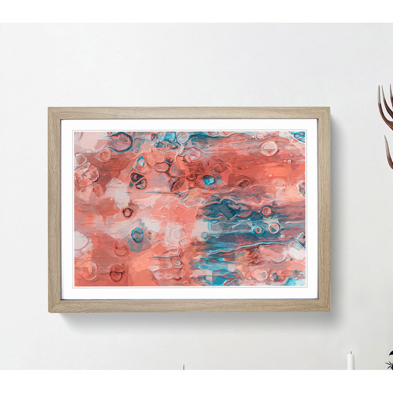 Promises in Abstract - Framed Print, 35cm H x 50cm W x 2cm D, Oak