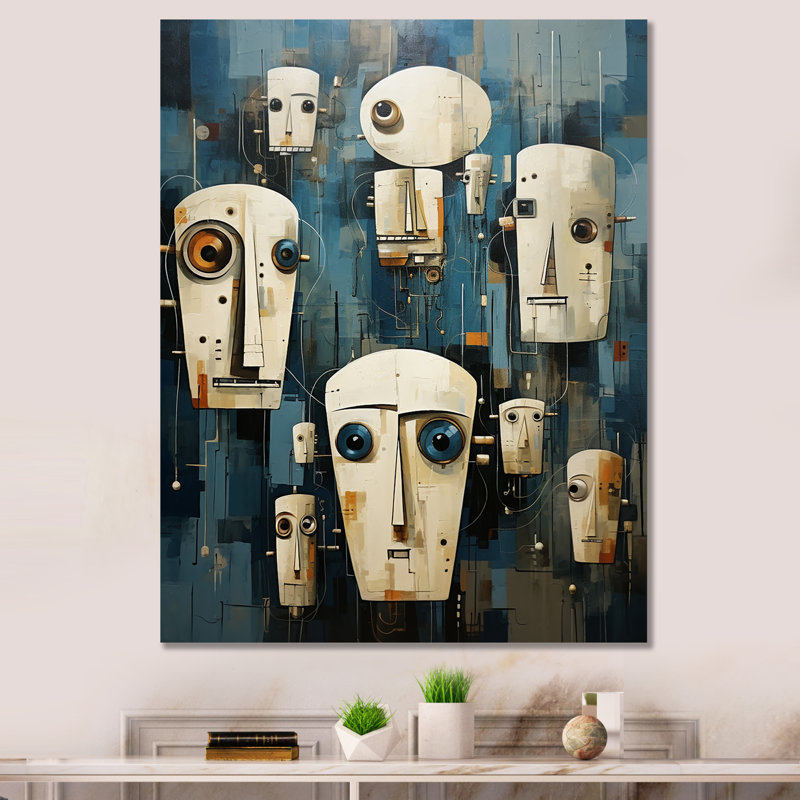 L'art de la robotique II sur toile, Toile tendue, H 32 po x l 16 po x P 1 po