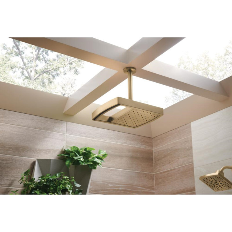 Kintsu® 14" Square Multifunction Raincan Showerhead, 2.5, Luxe Gold