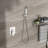 Dual Shower Head - 10 Inch Ceiling Mount With Rainfall And Handheld, Easy To Clean Nozzle Square In Mount, Handheld For Comfort-125519134