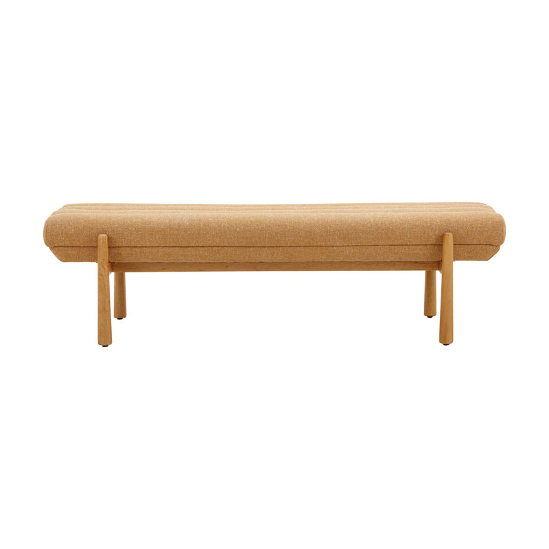  56" Linen Upholstered Bench