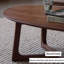 Table basse moderne en noyer noir minimaliste