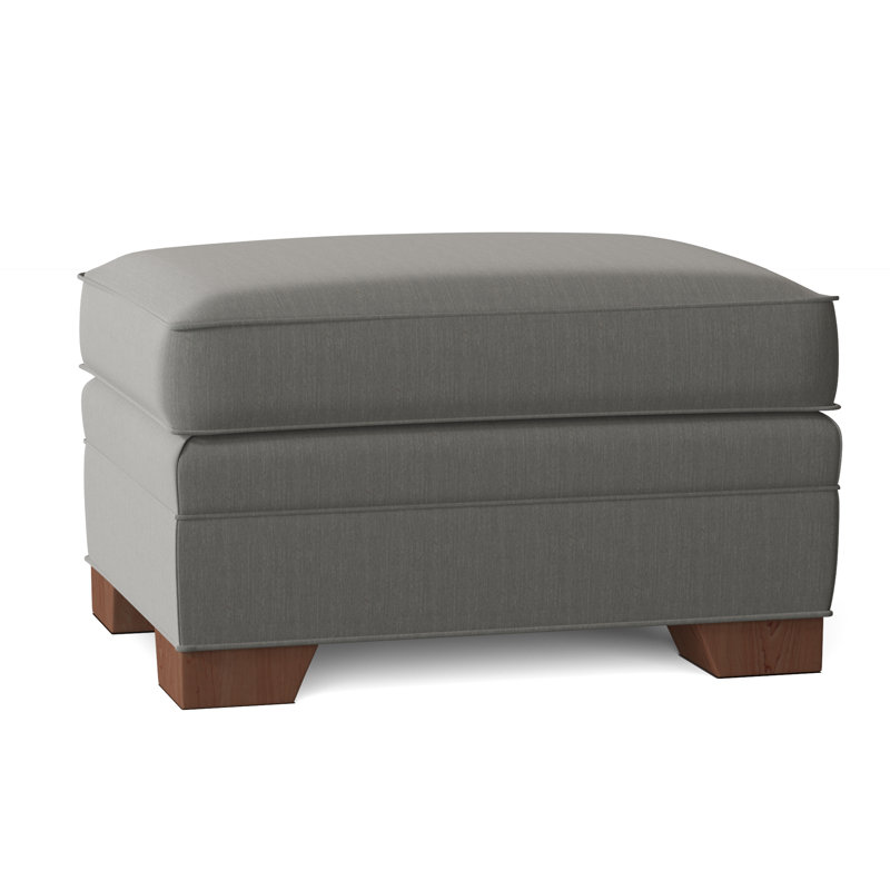 Adrena Upholstered Ottoman, Peyton 41 Gray Performance Twill