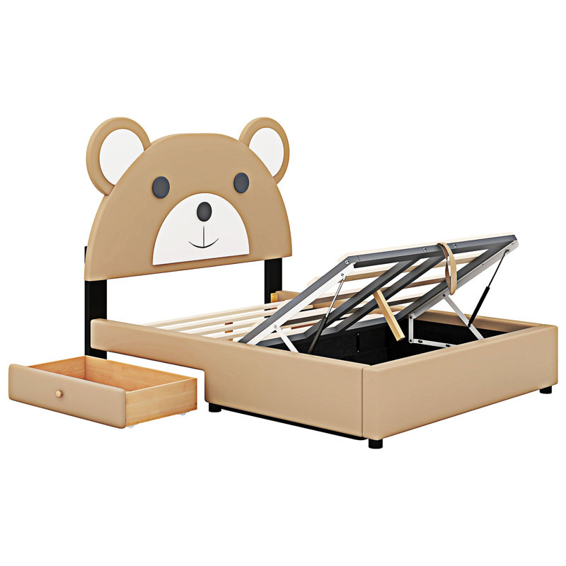 Structure de lit Upholstery Platm avec deux tiroirs
