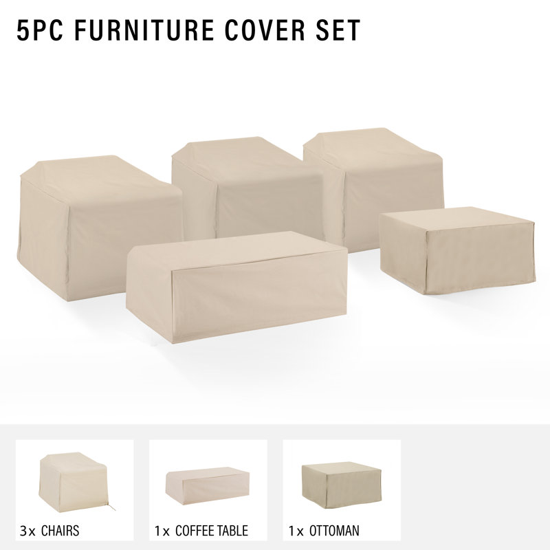 Furniture Covers Outdoor Conversation Set Cover, Tan