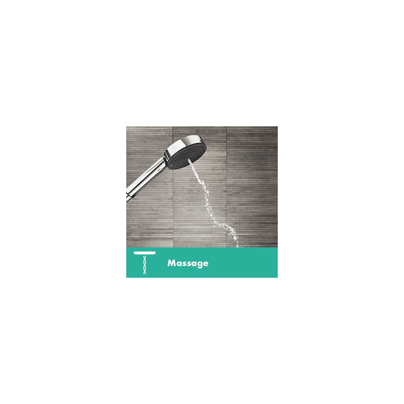 hansgrohe Pulsify S Wallbar Set 105 3-Jet, 1.75 GPM, Chrome