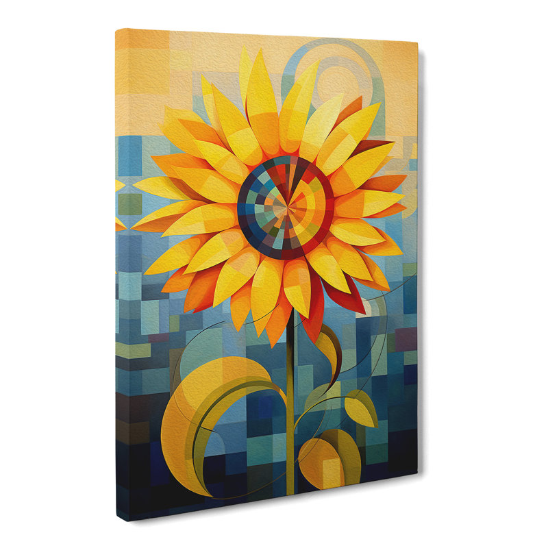 Sunflower Constructivism - No Frame Print, 60cm H x 40cm W x 3cm D