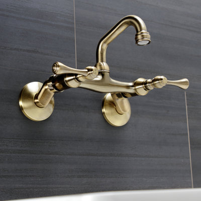 Kingston Brass Kingston Two-Handle 2-Hole Wall Mount Bar Faucet
