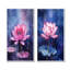 Ensemble de 2 décorations murales Magic Lotus Fantasy Lillypad-102584432-102584435