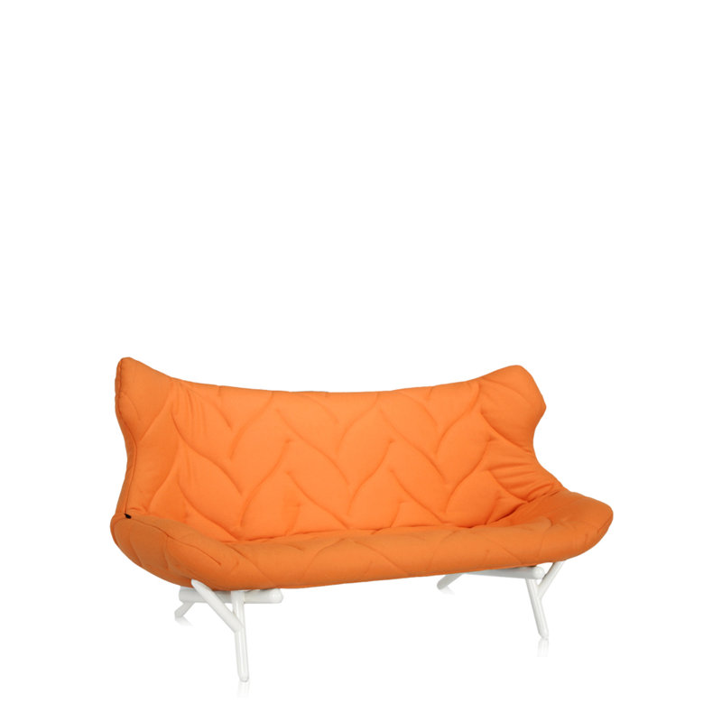 Foliage Loveseat, White, Taupe Velvet