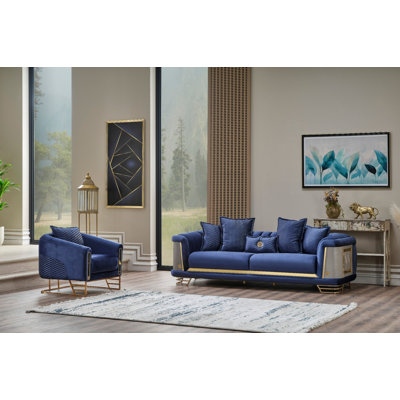 Heideliese 2 - Piece Velvet Living Room Set by Everly Quinn