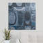 «Modern Geometric Indigo and Navy I» par Michael Mullan, impression-26541707-19204513