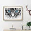 Bright Blue Cat Eyes Painting - Single Picture Frame Print on MDF-56632950-56632955