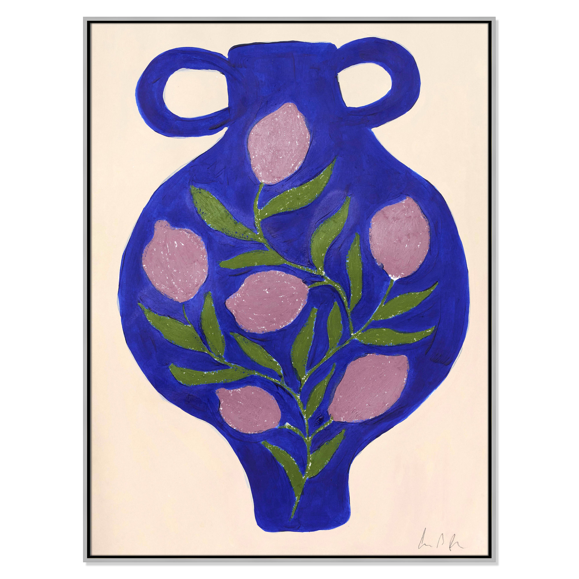 Vase No. 03 Print by Camilla Bergqvist, Silver, 49.5" H x 37.5" W