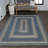 Argo Classic Nautical Mitre Stripe Reversible Machine-Washable Navy/Cream Indoor/Outdoor Rug-887764473